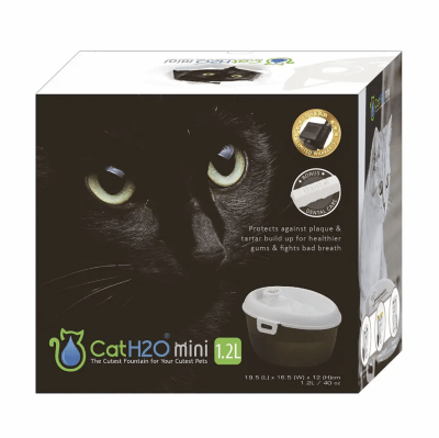 CAT H2O FUENTE DE AGUA PARA GATOS 1.2 LTS (BLANCO CON NEGRO)1