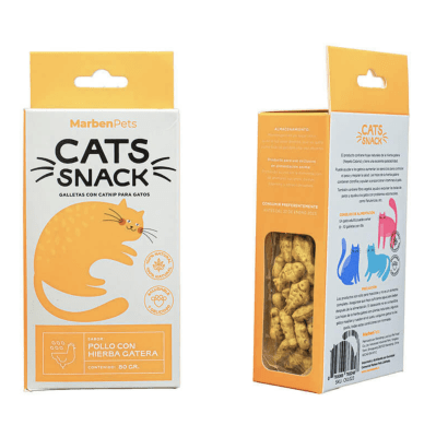 CATS SNACK MARBENPETS CON SABOR POLLO Y HIERBA GATERA 80gr