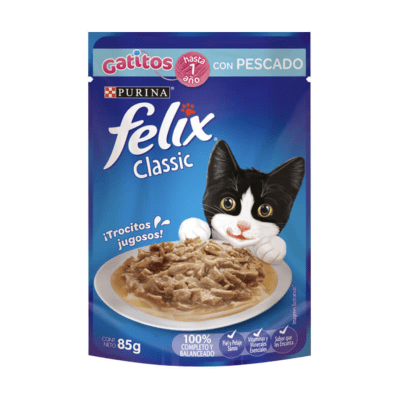 FELIX CLASSIC PARA GATITOS HASTA 1 AÑO, SABOR PESCADO 85g1
