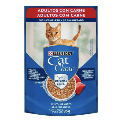 PURINA CAT CHOW ADULTOS SACHET SABOR CARNE 85g