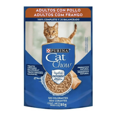 PURINA CAT CHOW ADULTOS SACHET SABOR POLLO 85g1