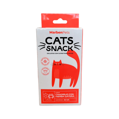CATS SNACK MARBENPETS CON SABOR CANGREJO Y HIERBA GATERA 80gr1