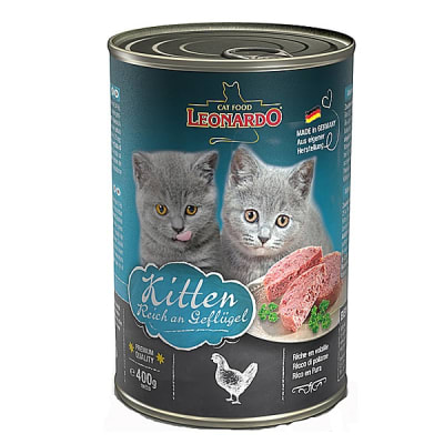 LEONARDO LATA KITTEN POLLO 400g1