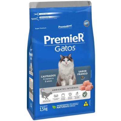 PREMIER CAT CASTRADOS SABOR POLLO 1,5 KG
