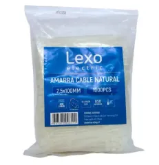 AMARRA CABLE NATURAL 2,5x100 MM 1.000 UNIDADES