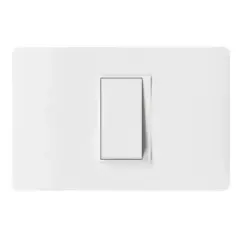 INTERRUPTOR 9/12 SIMPLE PLACA ARMADA BLANCO LUZICA