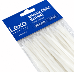 AMARRA CABLE NATURAL 200X4.8MM BOLSA 100 UNIDADES