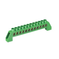 CONECTOR BARRA TIERRA TERMINAL 12 PUESTOS RIEL DIN