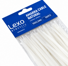 AMARRA CABLE NATURAL 100X2,5MM BOLSA 100 UNIDADES