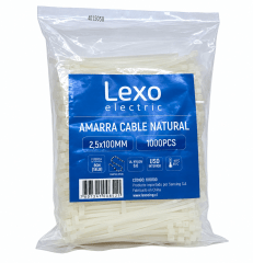 AMARRA CABLE NATURAL 2,5x100 MM 1.000 UNIDADES