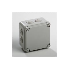 CAJA ESTANCA CON SALIDA 100X100X70MM IP65 CON TORNILLOS