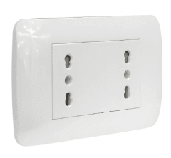 TOMA CORRIENTE DUPLEX 10A/16A 250V BLANCO LEXO