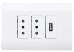 ENCHUFE ARMADO 2P 10A + USB BLANCO GENESIS BLANCO SCHNEIDER ELECTRIC