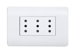 ENCHUFE GENESIS ARMADA Y CABLEADA (TRIPLEX) 10A 2P+T BLANCO SCHNEIDER ELECTRIC