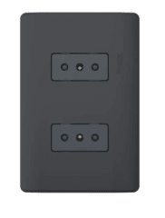 ENCHUFE DOBLE ARMADO GENESIS BLACK 10A 2P+T - NEGRO SCHNEIDER ELECTRIC