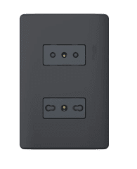 ENCHUFE DOBLE ARMADO GENESIS BLACK 10/16 + ENCHUFE 10A - NEGRO SCHNEIDER ELECTRIC