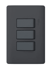 INTERRUPTOR TRIPLE ARMADO 9/24 GENESIS BLACK 16A 250V - NEGRO  Schneider Electric