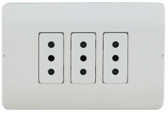 ENCHUFE TRIPLE ARMADO GENESIS 10A 2P+T 250V - BLANCO SCHNEIDER ELECTRIC