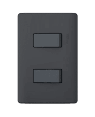 INTERRUPTOR DOBLE ARMADO 9/12 + 9/24 GENESIS BLACK 16A 250V - NEGRO  Schneider Electric