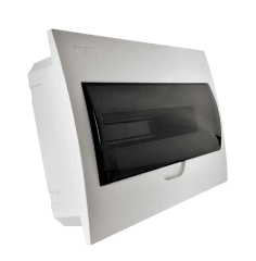 TABLERO EMBUTIDO 18 POLOS TAPA COLOR HUMO L/H IP41