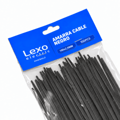 AMARRA CABLE NEGRO 100X2,5MM BOLSA 100 UNIDADES