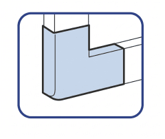 ANGULO PLANO PARA CANALETA PVC 100X50MM