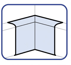 CURVA INTERIOR PARA CANALETA PVC 100X50MM