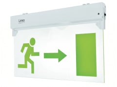BANDEROLA SALIDA LED 6 HORAS CON INDICADOR DE SALIDA FONDO VERDE