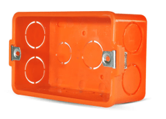 CAJA DERIVACION TABIQUERIA COLOR NARANJO 105X60MM