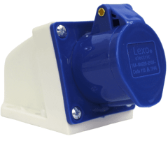 ENCHUFE HEMBRA SOBREPUESTA  220V IP44 16A 2P+T