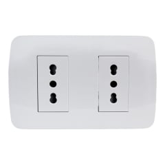 TOMA CORRIENTE DOBLE 10A MAS 10/16A 250V BLANCO ARMADO