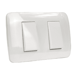 INTERRUPTOR DOBLE 9/15 10A 250V BLANCO ARMADO LEXO