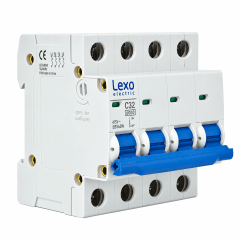 INTERRUPTOR AUTOMÁTICO 4X32A CURVA C 6KA LEXO