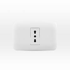 TOMA CORRIENTE SIMPLE 10/16A 250V BLANCO ARMADO LEXO