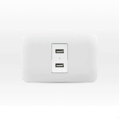 TOMA USB 5V C.C. 1100MA BLANCO ARMADO LEXO