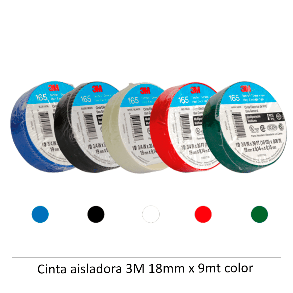 CINTA VINIL 19MM X 18M NEGRO TEMFLEX 1661