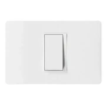 INTERRUPTOR 9/12 SIMPLE PLACA ARMADA BLANCO LUZICA1