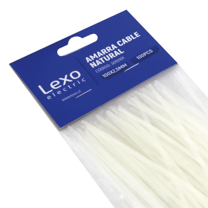 AMARRA CABLE NATURAL 100X2,5MM BOLSA 100 UNIDADES1