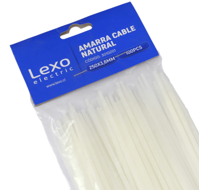 AMARRA CABLE NATURAL 250X3,6MM BOLSA 100 UNIDADES1
