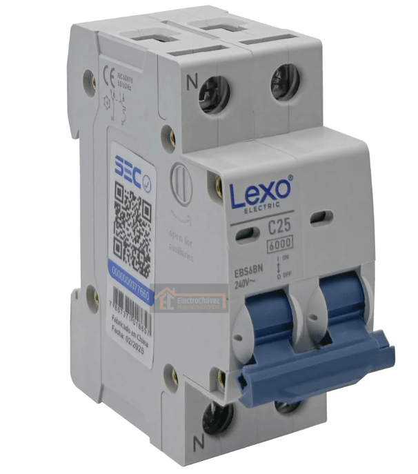 INTERRUPTOR AUTOMATICO 2X25A 6KA 