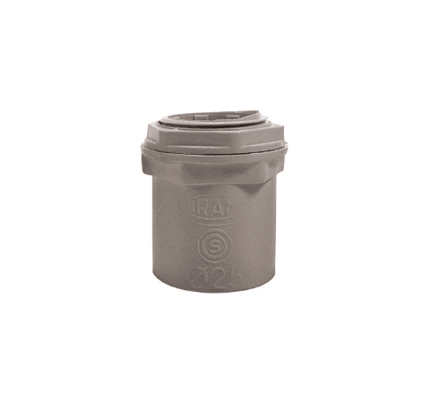 TERMINAL PARA TUBERIA RIGIDA 25MM GRIS L/H LEXO1