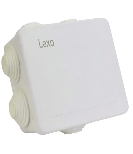 CAJA ESTANCA CON SALIDA 85X85X50MM IP55 LEXO1
