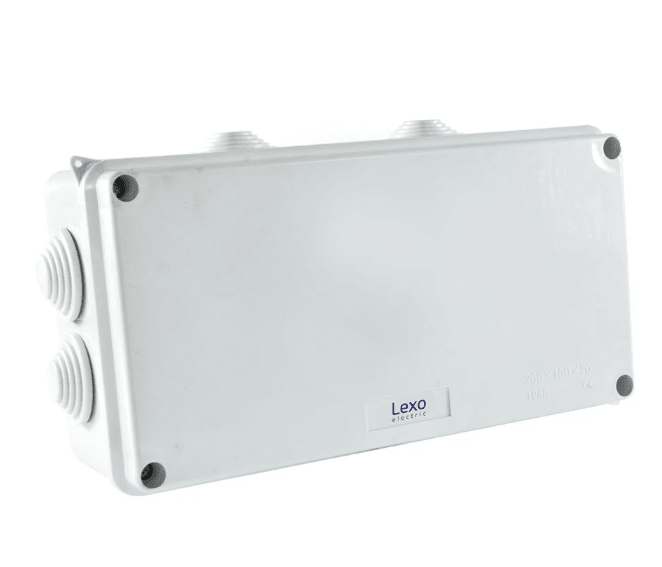 CAJA ESTANCA CON SALIDA 200X100X70 IP 65 CON TERNILLOS LEXO1