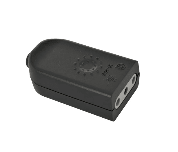 ENCHUFE MACHO HEMBRA 10A 2P+T NEGRO LEXO1
