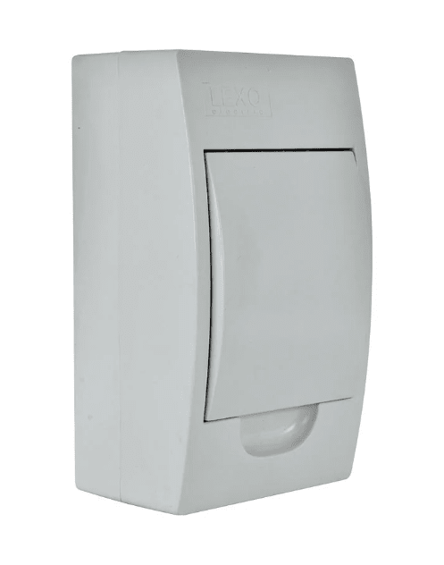 TABLERO SOBREPUESTO 4 POLOS TAPA BLANCA L/H IP41 LEXO1