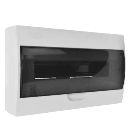 TABLERO SOBREPUESTO 18 POLOS TAPA COLOR HUMO L/H IP411