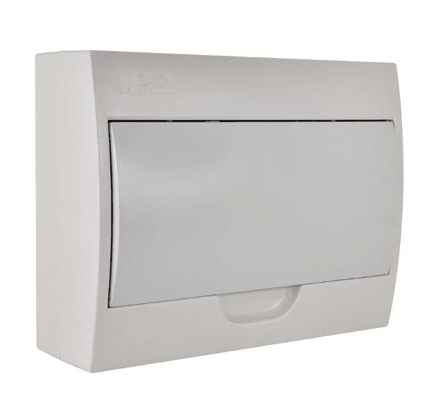 TABLERO SOBREPUESTO 12 POLOS TAPA BLANCA L/H IP41 LEXO1