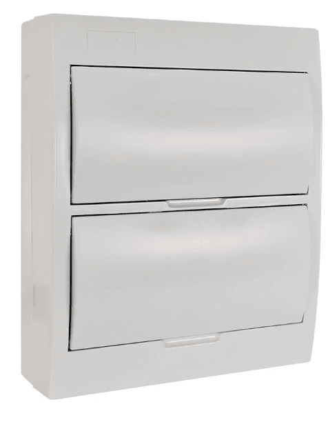 TABLERO SOBREPUESTO 24 POLOS TAPA BLANCA L/H IP41 LEXO1