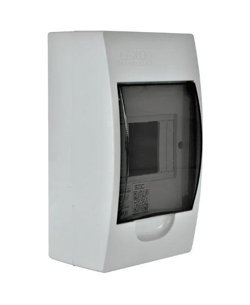TABLERO SOBREPUESTO 4 POLOS TAPA COLOR HUMO L/H IP411