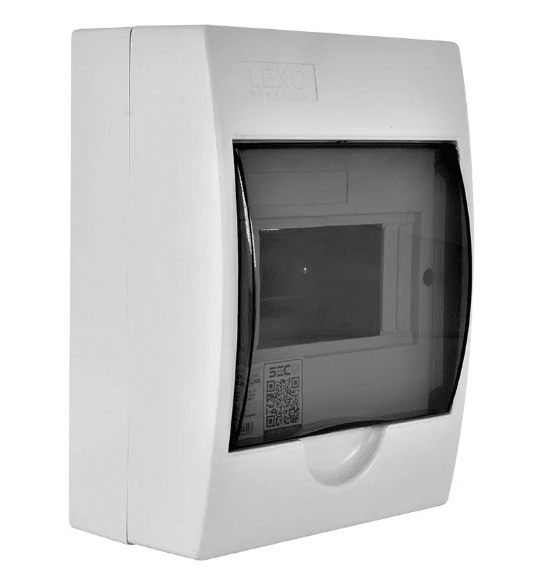 TABLERO SOBREPUESTO 6 POLOS TAPA COLOR HUMO L/H IP411